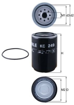 Drivstoffilter MAHLE ORIGINAL KC 249D