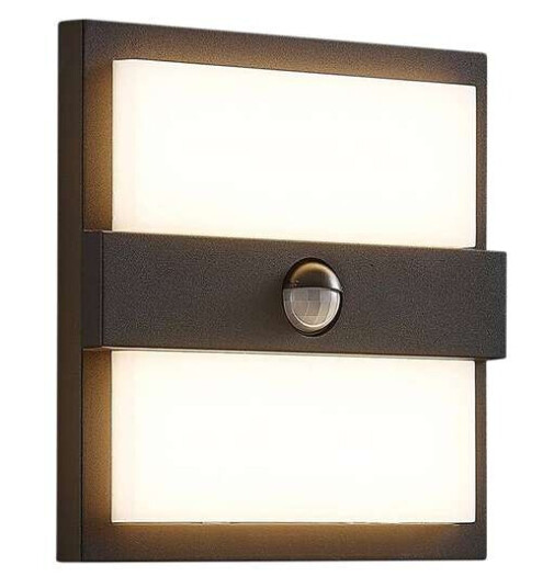 Lucande Gylfi LED-vegglampe kvadrat + sensor Lucande Gylfi LED-vegglampe kvadrat + sensor