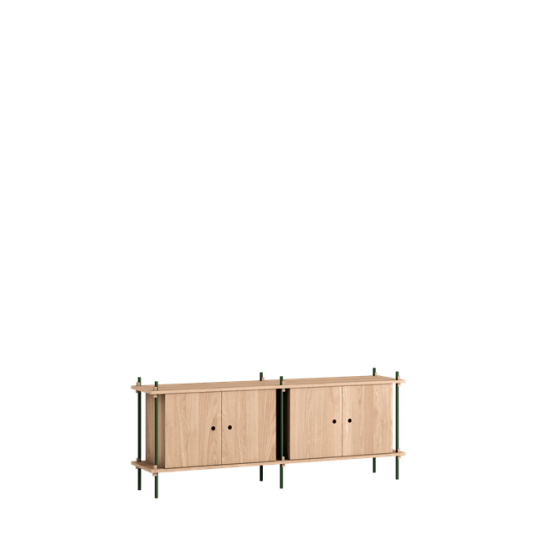 MOEBE S.65.2.D.OA Hyllesystem Eik/furugrønn MOEBE S.65.2.D.OA Hyllesystem Eik/furugrønn