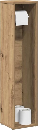 vidaXL Baderomsskap med rulleholder artisan eik 20,5x20x90 cm