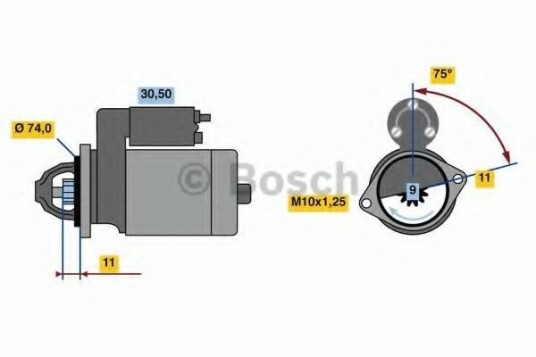 Starter BOSCH 0 986 016 500 Starter BOSCH 0 986 016 500