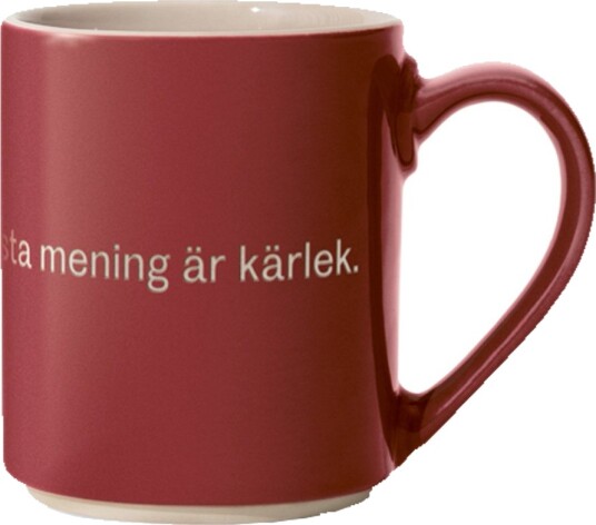 Design House Stockholm Astrid Lindgren krus ja, jag tror att livets innersta 35 cl rød Design House Stockholm Astrid Lindgren krus ja, jag tror att livets innersta 35 cl rød