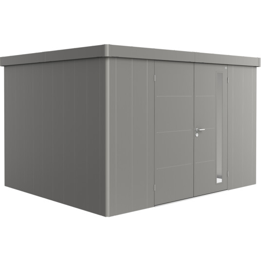 BIOHORT REDSKAPSBOD NEO 3D DOBBELDØR KVARTSGRÅ METALLIC BIOHORT REDSKAPSBOD NEO 3D DOBBELDØR KVARTSGRÅ METALLIC