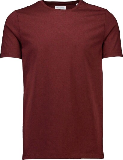 Lindbergh T shirt Mouliné O neck Tee S/S Rød