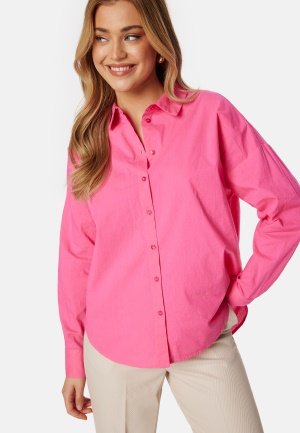 Pieces Tanne LS Loose Shirt Hot Pink XL