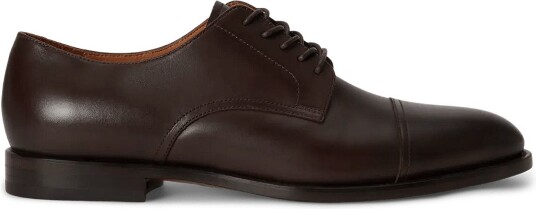 Polo Ralph Lauren Owen Leather Cap Toe Shoe DARK BROWN 46