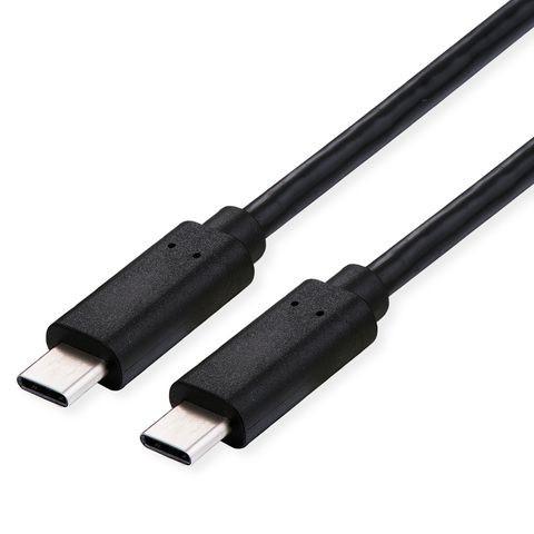 VALUE USB4 Gen2x2 C-C 20Gbit/s Strømkabel 100W 2m Sort