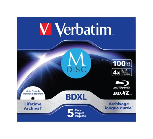 VERBATIM BD-R M-disc Single Layer 4X Scratchguard surface