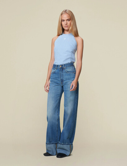Lois Jeans Rosa Turn Up Kros Regen Stone - Blue - 25
