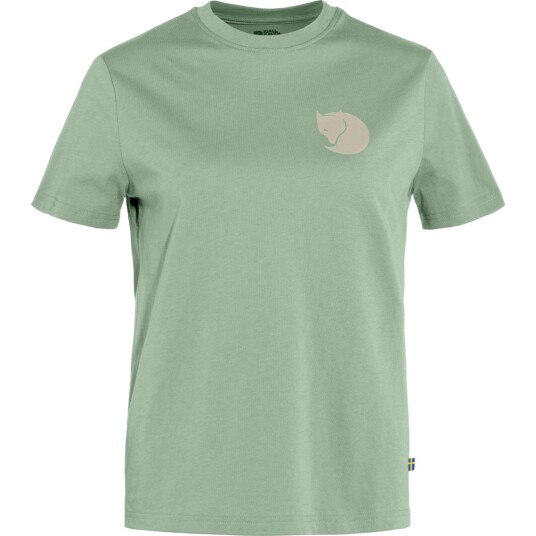 Fjellreven Fox Boxy Logo Tee W Dame, 674 Misty Green, M