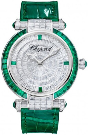 Chopard Dameklokke 384240 1004 Imperiale Sølvfarget/Lær Ø40 mm