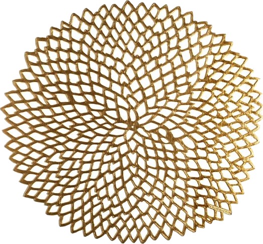CHILEWICH Pressed Dahlia Spisebrikke 36x39cm BRASS