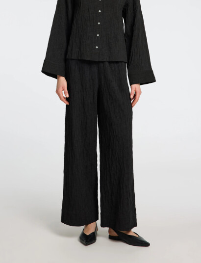 Selected Slfcoria Hw Wide Pant B - Black - 34