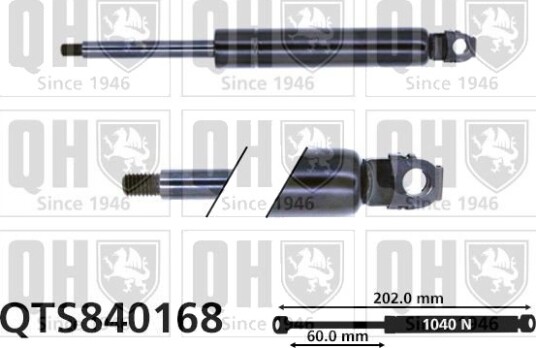Gassfjær, motorpanser QUINTON HAZELL QTS840168