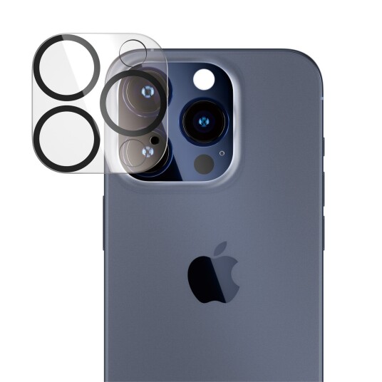 PanzerGlass PicturePerfect Kamerabeskyttelse til iPhone 15 Pro / Pro Max - Gjennomsiktig / Svart