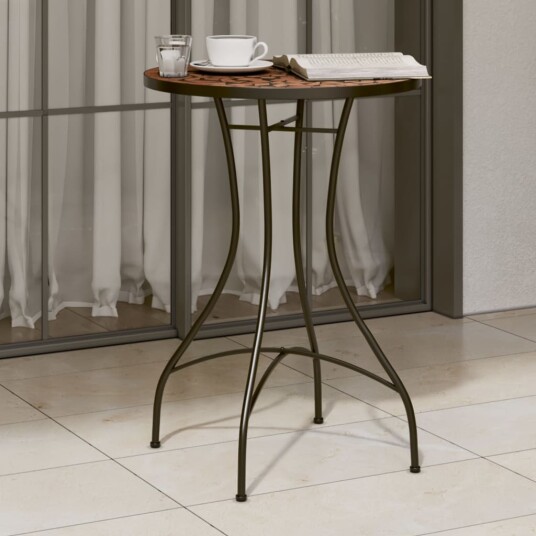  Bistrobord med mosaikk terrakotta Ø50x70 cm keramikk 4003398