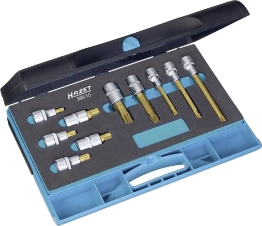 Hazet 1/2" Topnøkledelem 10 Dele Set 990/10 Håndverktøy Hazet 1/2" Topnøkledelem 10 Dele Set 990/10 Håndverktøy