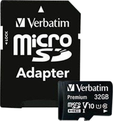 Verbatim - flash memory card - 32 GB - microSDHC