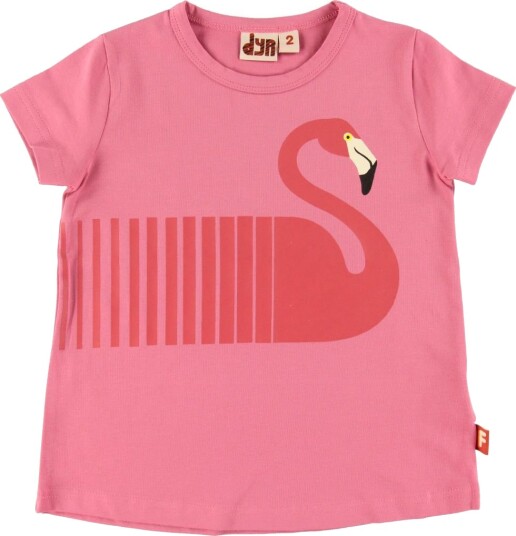 DYR T skjorte Wildlife Gamle Rose m. Flamingo DYR 4 år (104) T skjorte Rosa