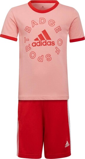 Adidas LK Logo Sett Rød/Rosa (116 / 6 år)