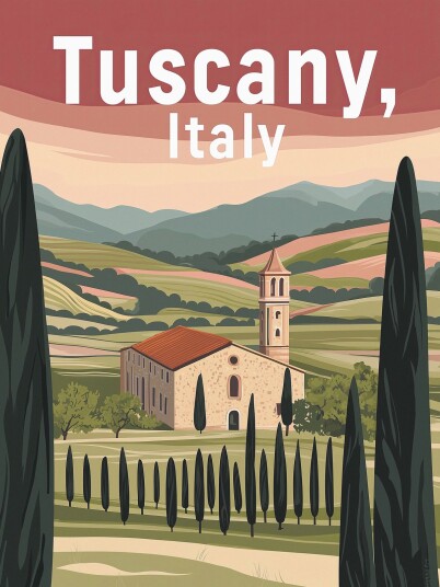 Plakat Toscana Italia