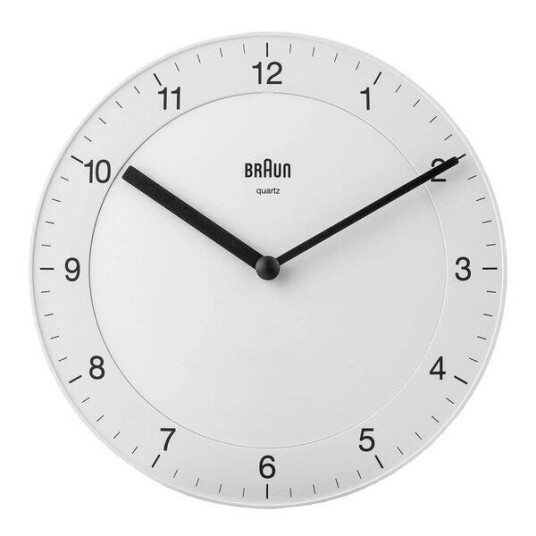 Braun Vegglokke analog 20 cm hvit Braun Vegglokke analog 20 cm hvit