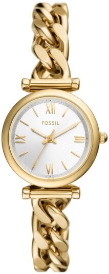 Fossil Dameklokke ES5329 Carlie Sølvfarget/Gulltonet stål Ø28 mm