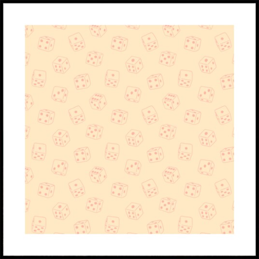 Lucky Dice Pattern Plakat / 50x50