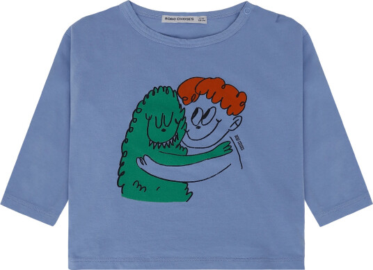 Bobo Choses Hug Hairy Monster T Shirt Blue 89