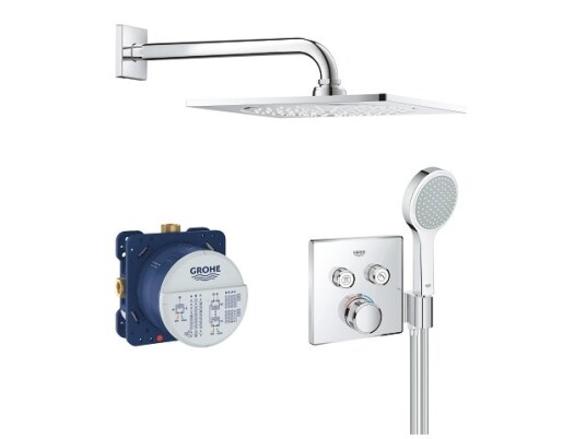 Grohe 34742000, 28,6 Cm, 1,25 M, Vegg, Krom Grohe 34742000, 28,6 Cm, 1,25 M, Vegg, Krom