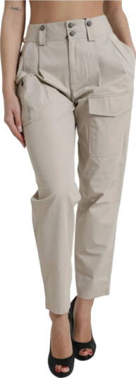 Dolce & Gabbana Dame Bukser Beige L, Dolce & Gabbana Dame Bukser Beige L,