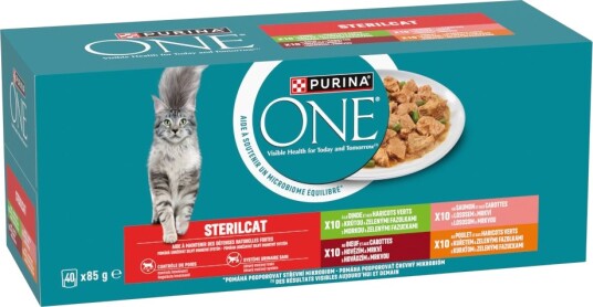 Purina One Våtfôr Sterilcat Mix 4 Varianter 40 X 85 G