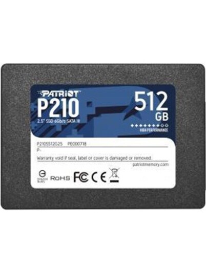 Patriot P210 512GB SATA3 2.5" Solid State Drive Patriot P210 512GB SATA3 2.5" Solid State Drive