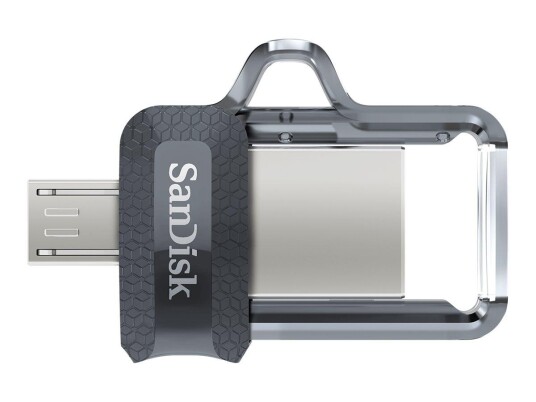 SanDisk Ultra Dual - USB-flashstasjon - 64 GB - USB 3.0 / micro USB SanDisk Ultra Dual - USB-flashstasjon - 64 GB - USB 3.0 / micro USB