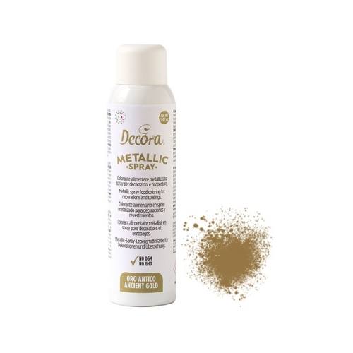 Decora Metallic Spiselig Fargespray Antikk Gull 150ml 