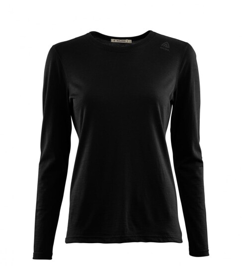Aclima LightWool 140 undershirt long sleeve W´s Dame 123 Jet Black L Aclima LightWool 140 undershirt long sleeve W´s Dame 123 Jet Black L