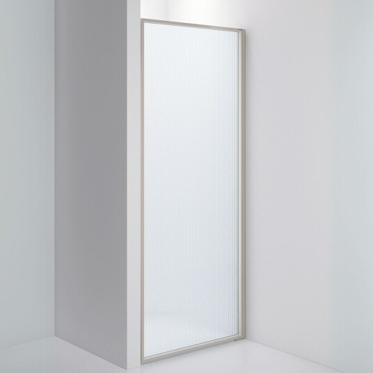INR Iconic Nordic Rooms Dusjvegg Edge 2 Måltilpasset - Høyre / Stone Sway Glass