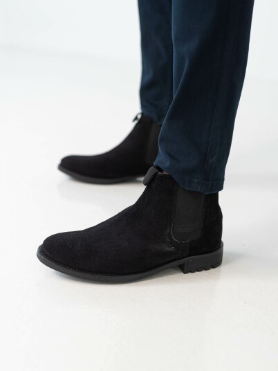Noodles Chelsea Boot Suede Sort 41 Noodles Chelsea Boot Suede Sort 41