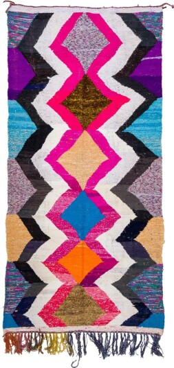 Marokkansk Boucherouite teppe 120 x 265 cm Størrelse: 120 x 265 cm Marokkansk Boucherouite teppe 120 x 265 cm Størrelse: 120 x 265 cm