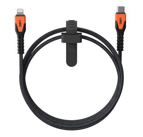 UAG Rugged Charging Cable USB-C to Lightning 1.5 m- Black/Orange