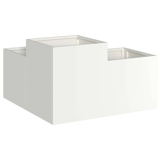  Hagekasse 80x80x48 cm Hvit Stål