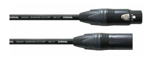 Cordial Cpm 1.5 Fm Xlr 3 Pin Hunkjønn Xlr 3 Pin Hankjønn 1,5 M Svart