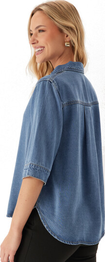 Object Objframe 2/4 Re Denim Top Noos Blue S
