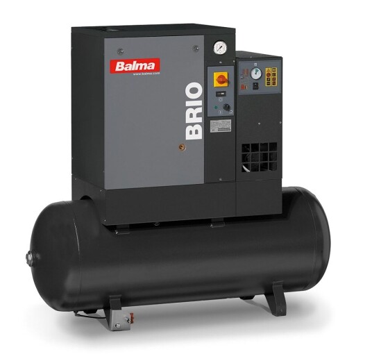 Balma Skruekompressor Brio.E 2.2, 10 Bar, 200 L, Med Kjøletørke Balma Skruekompressor Brio.E 2.2, 10 Bar, 200 L, Med Kjøletørke