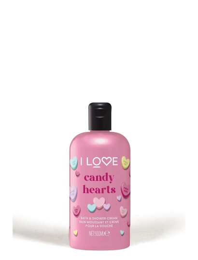 I LOVE I Love Seasonal Scented Bath And Shower Creams Candy Hearts - Nude - 500 ml