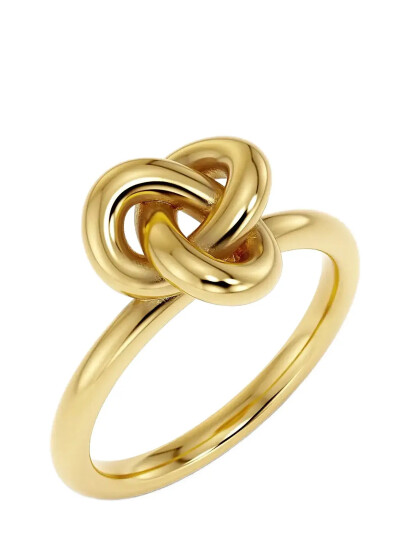 EDBLAD Infinity Knot Ring S Gold Guld L