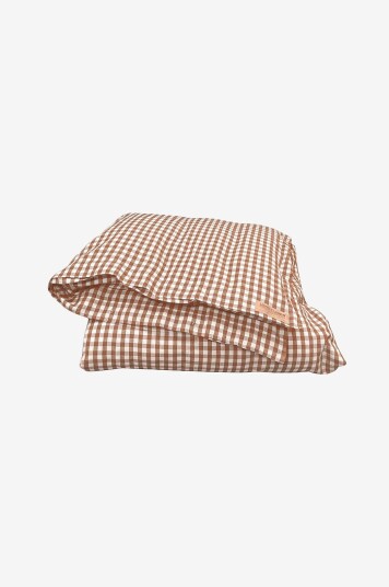 Lovely Linen   Dynetrekk Misty i vasket lin   Brun