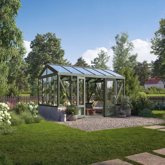 Tredrivhus Linnea Mur Grå/Grønn 7,5 M² Grå/Grønn Tredrivhus Linnea Mur Grå/Grønn 7,5 M² Grå/Grønn