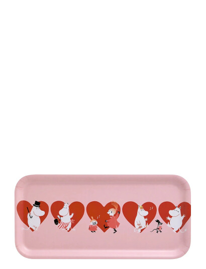 Muurla Moomin Tray Heart 27X13Cm   Pink   27X13CM