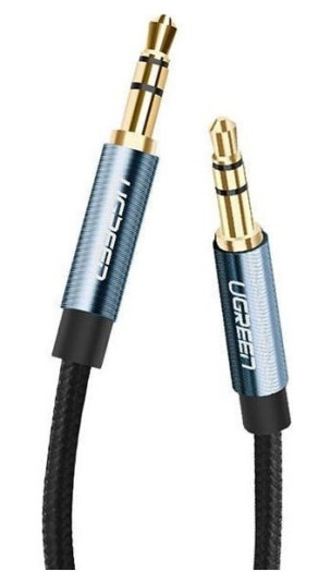 Kabel mini jack UGREEN AV122 3,5mm AUX 1.5m (czarny)